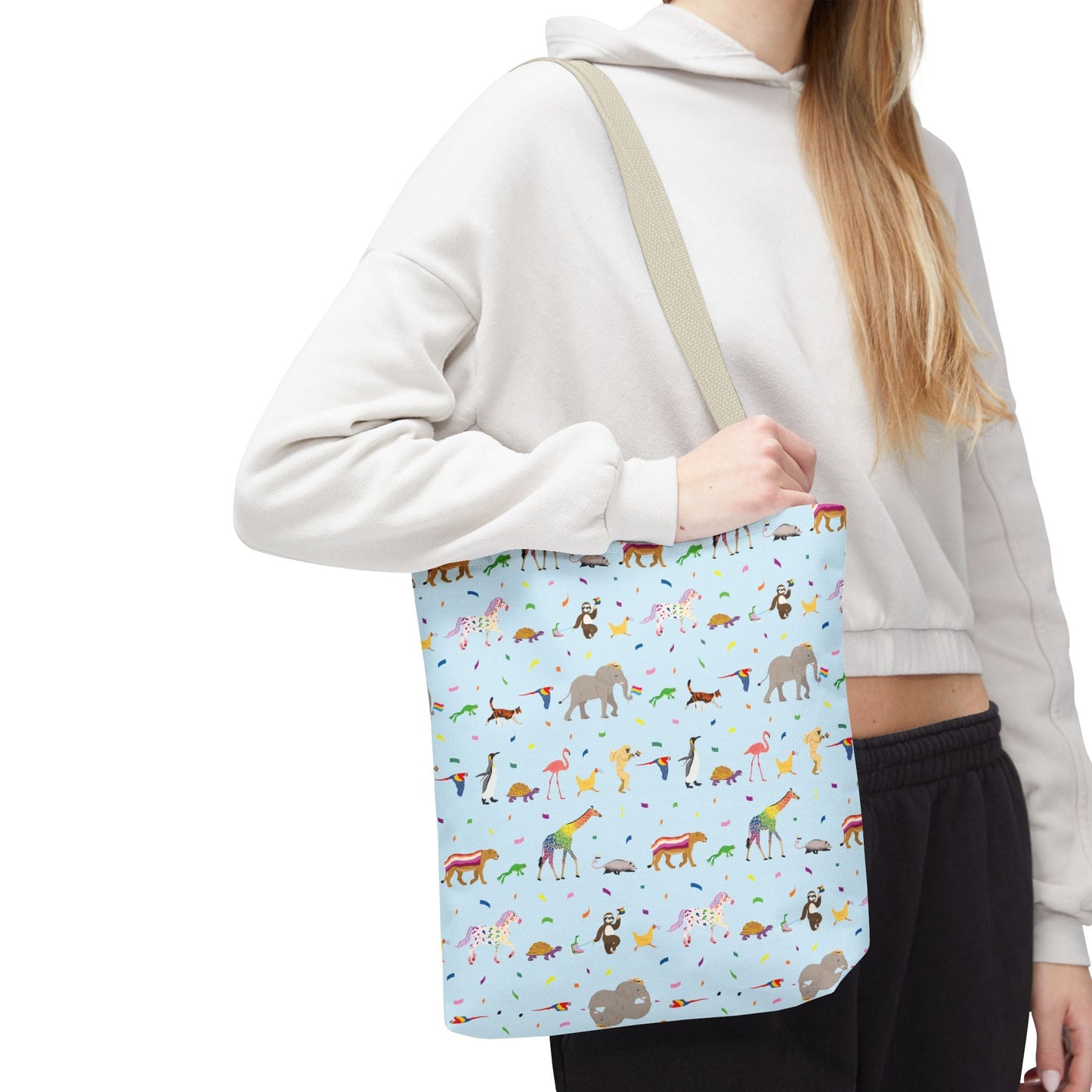 Rainbow on My Parade Tote Bag -  Pride Eco-Friendly Shopping & Beach Bag
