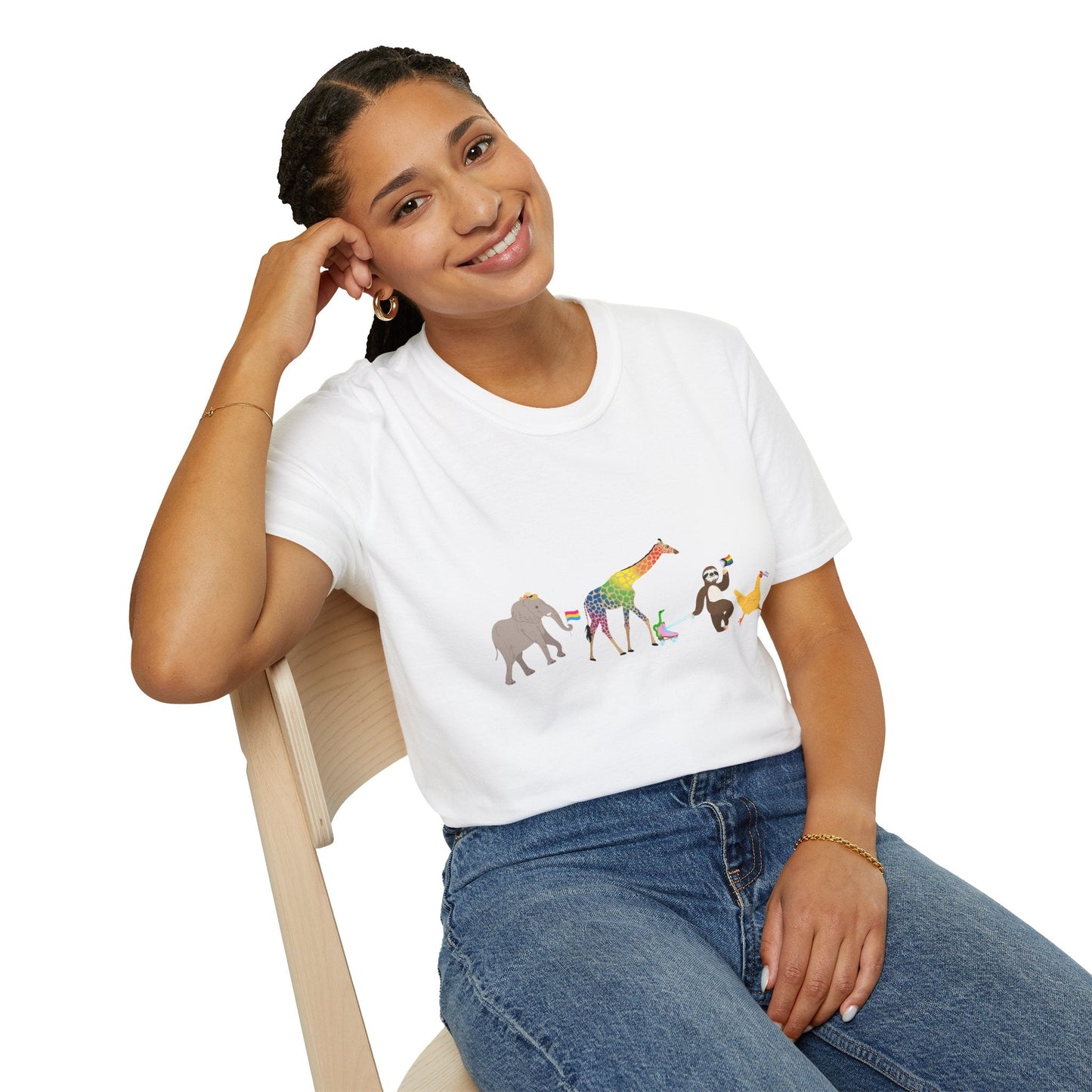 Rainbow on my Parade Unisex Softstyle Adult T-Shirt
