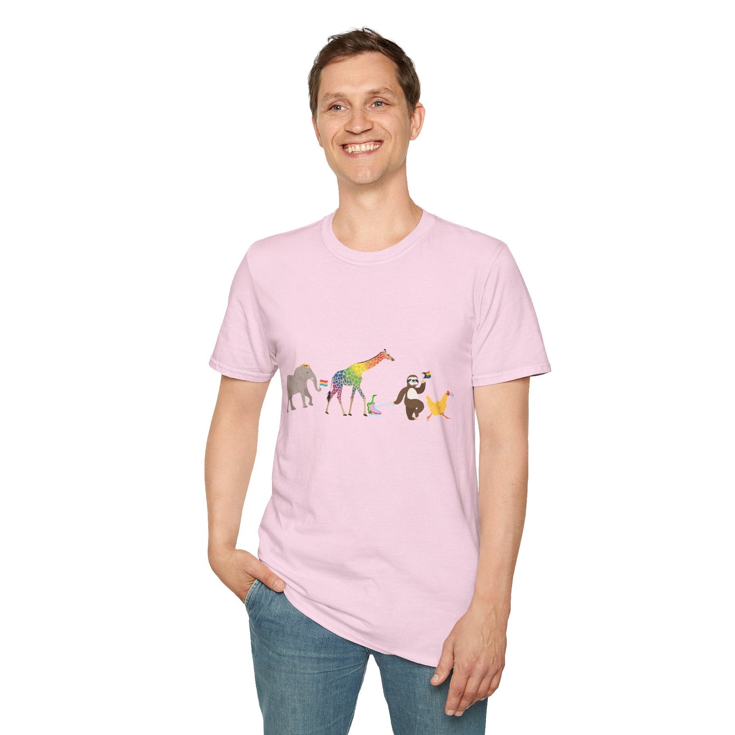 Rainbow on my Parade Unisex Softstyle Adult T-Shirt