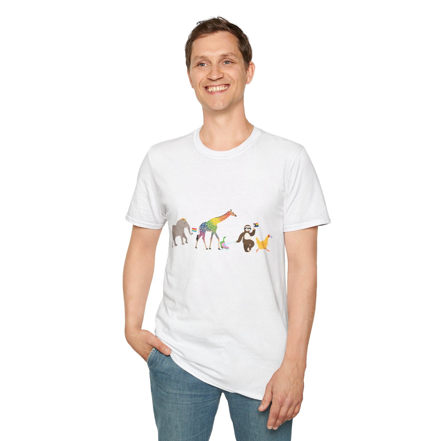 Rainbow on my Parade Unisex Softstyle Adult T-Shirt
