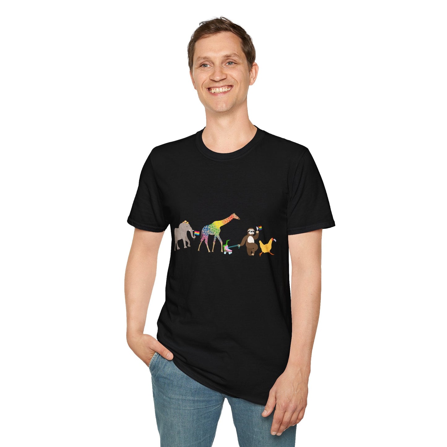 Rainbow on my Parade Unisex Softstyle Adult T-Shirt