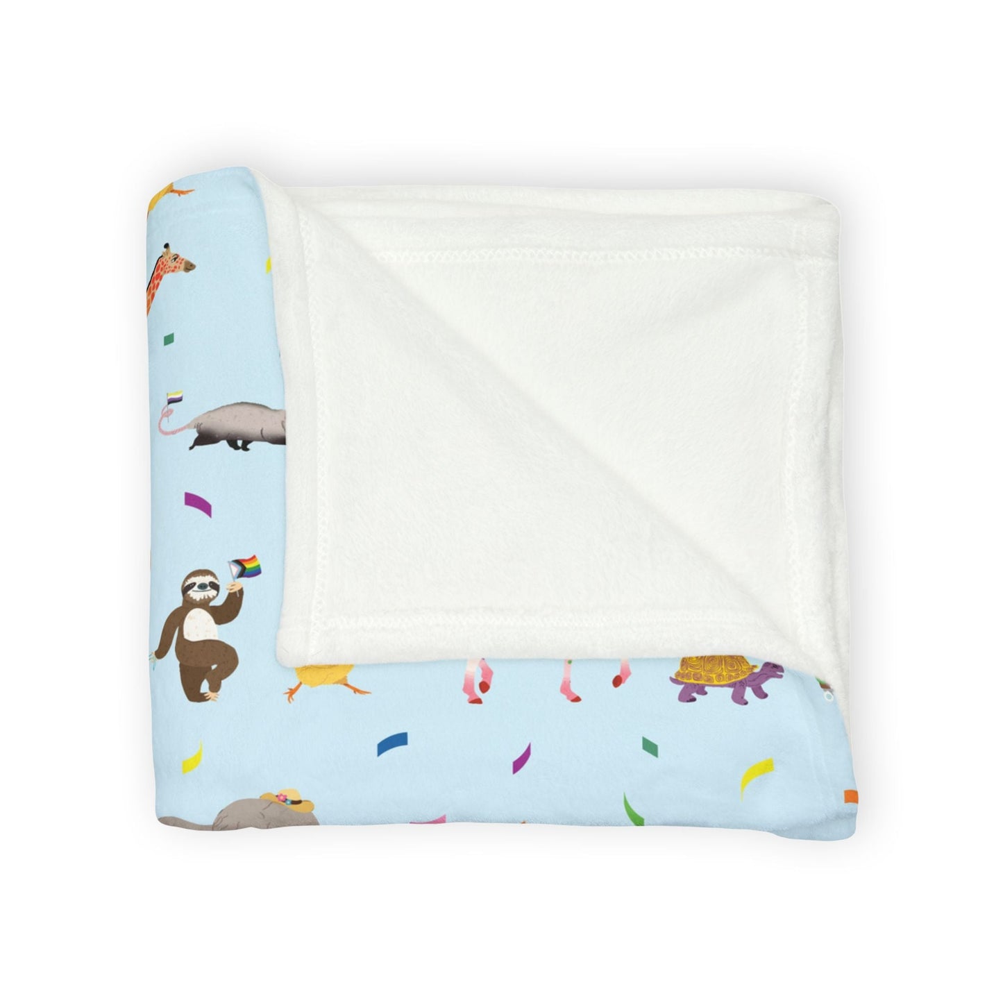Rainbow on my Parade Pride 2025 Rainbow Flag Cozy Throw Blanket 50"x60"