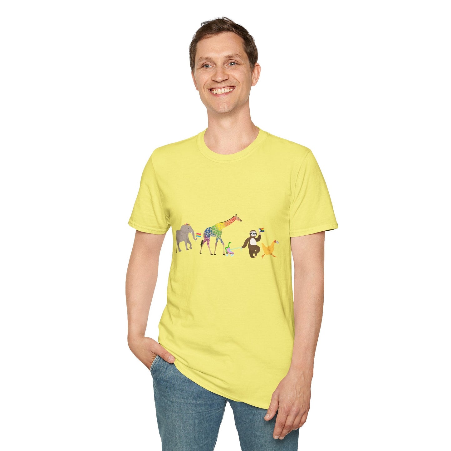 Rainbow on my Parade Unisex Softstyle Adult T-Shirt