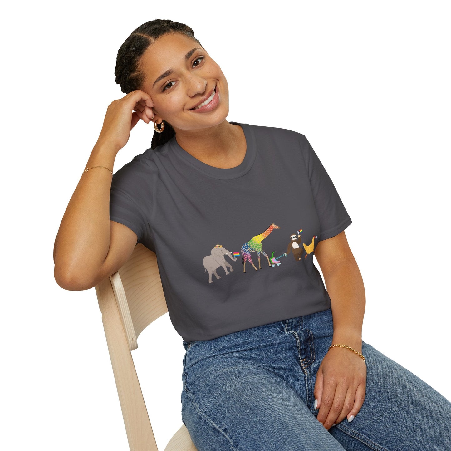 Rainbow on my Parade Unisex Softstyle Adult T-Shirt