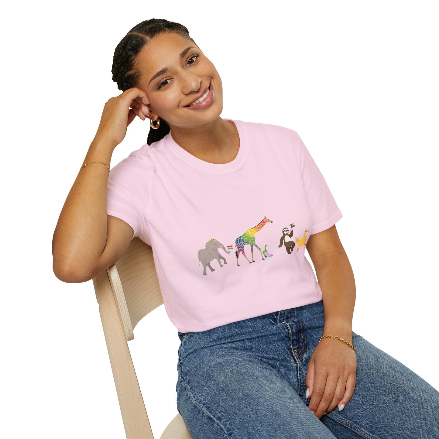 Rainbow on my Parade Unisex Softstyle Adult T-Shirt