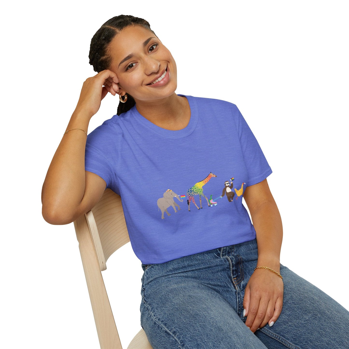 Rainbow on my Parade Unisex Softstyle Adult T-Shirt
