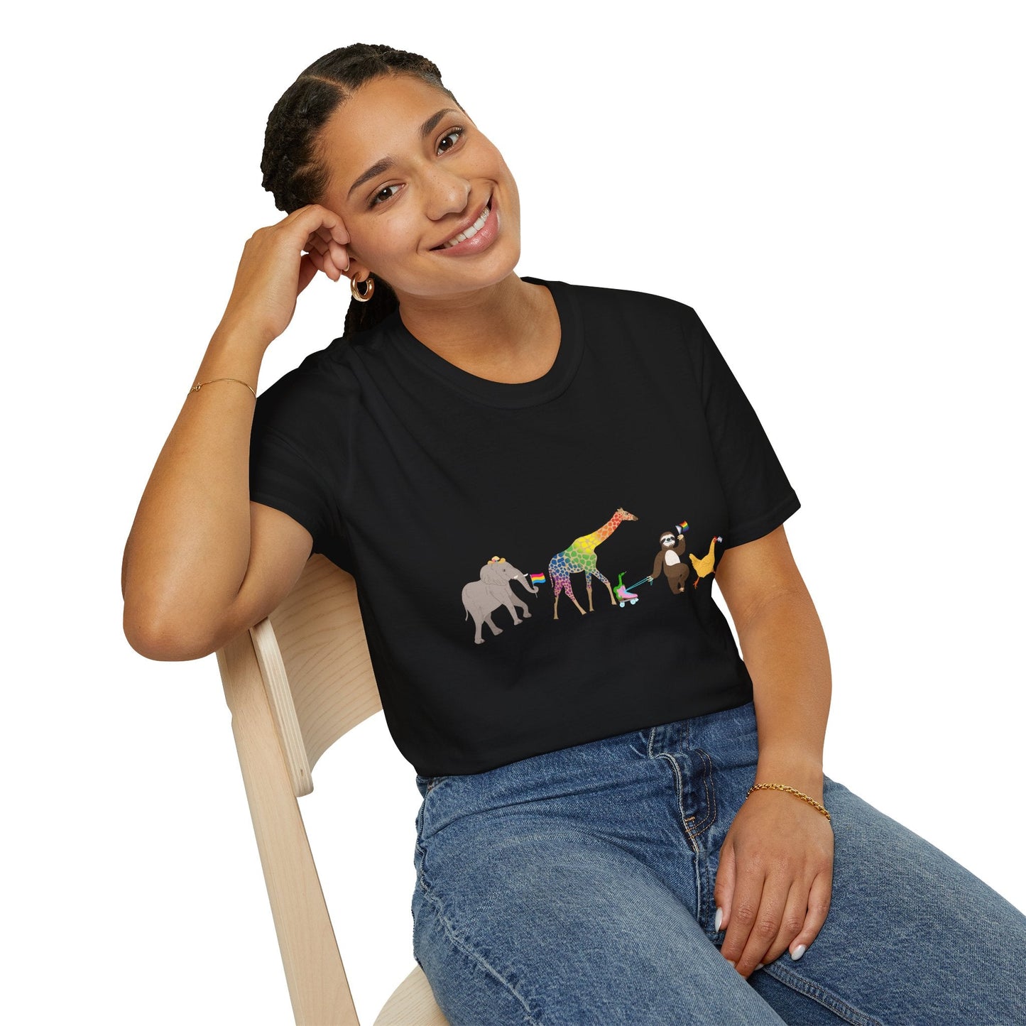 Rainbow on my Parade Unisex Softstyle Adult T-Shirt