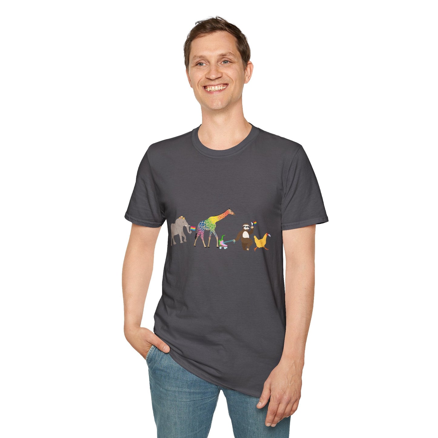 Rainbow on my Parade Unisex Softstyle Adult T-Shirt