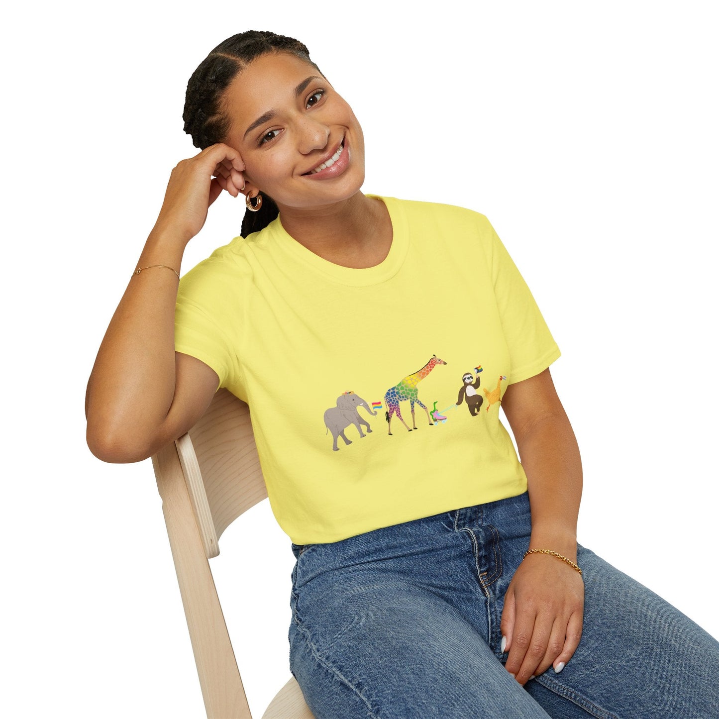 Rainbow on my Parade Unisex Softstyle Adult T-Shirt