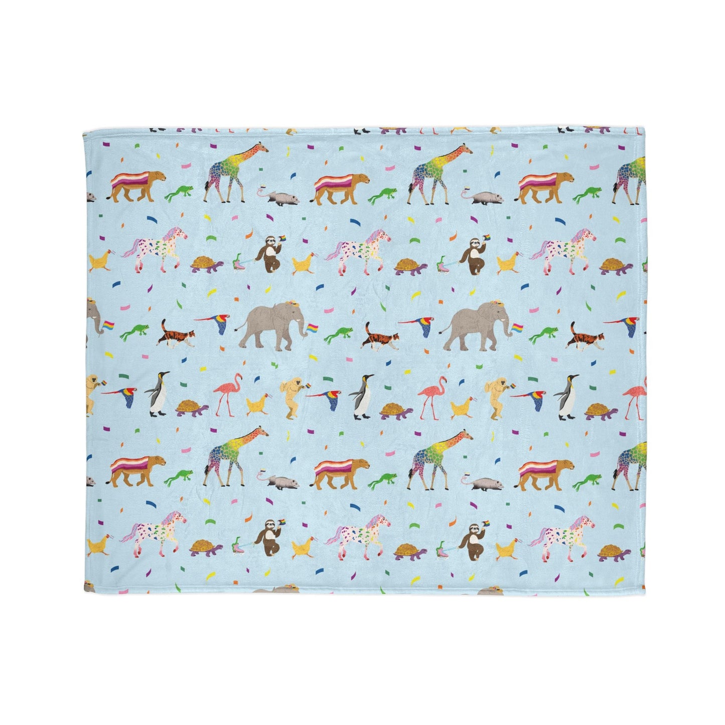 Rainbow on my Parade Pride 2025 Rainbow Flag Cozy Throw Blanket 50"x60"