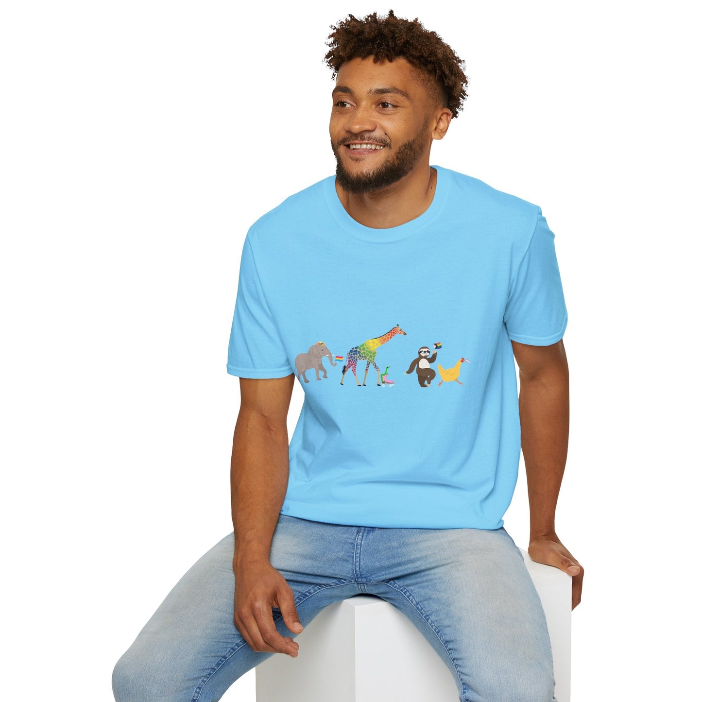Rainbow on my Parade Unisex Softstyle Adult T-Shirt