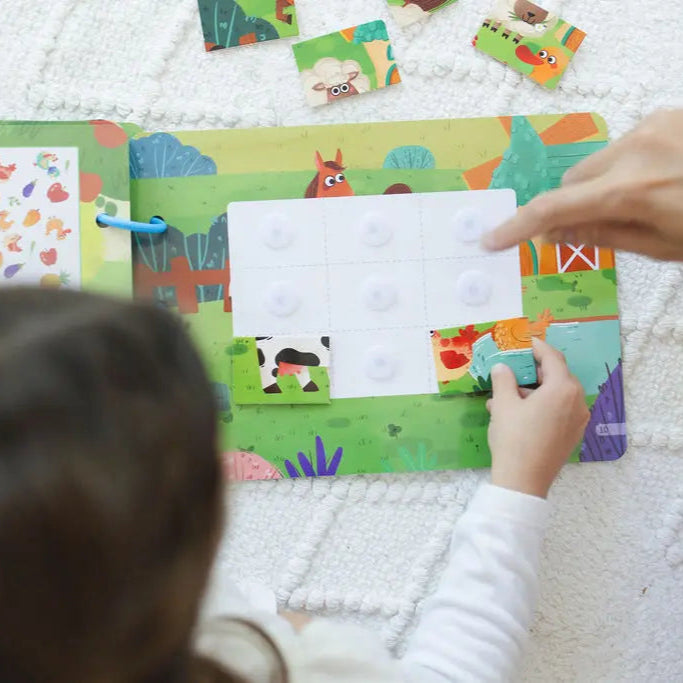 Farm Busy Book with Zipper Pouch