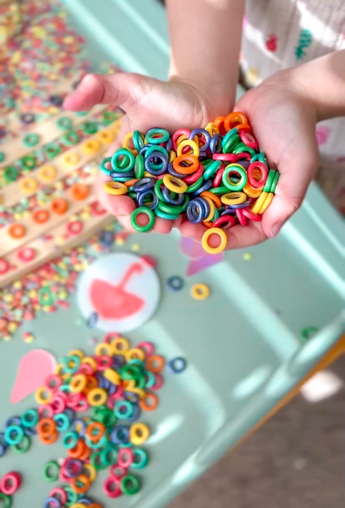 Ring Around the Rainbow Sensory Bin Filler