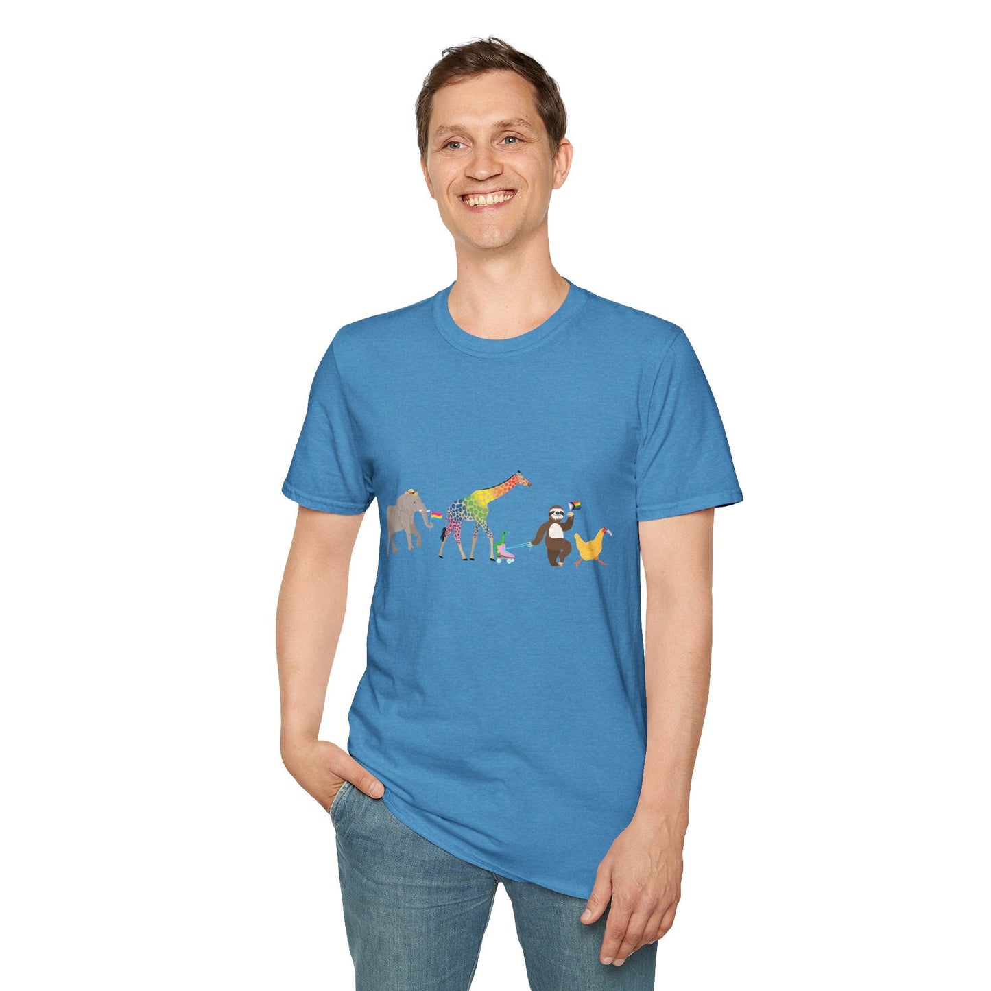 Rainbow on my Parade Unisex Softstyle Adult T-Shirt
