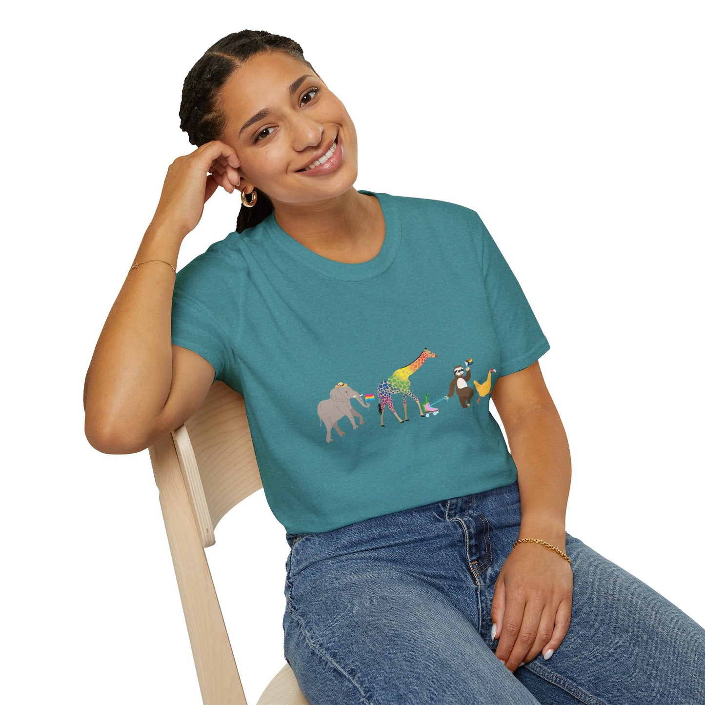Rainbow on my Parade Unisex Softstyle Adult T-Shirt