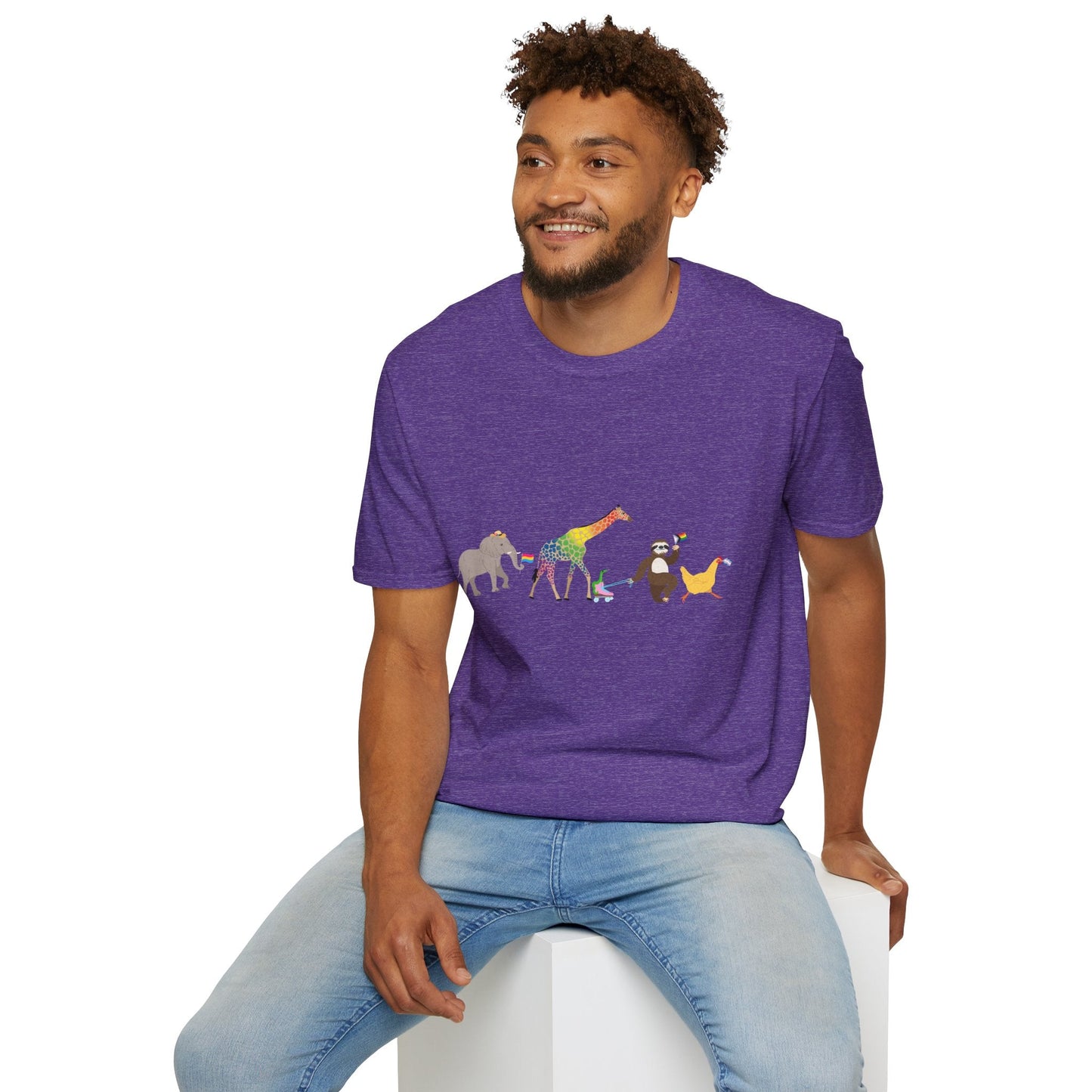Rainbow on my Parade Unisex Softstyle Adult T-Shirt