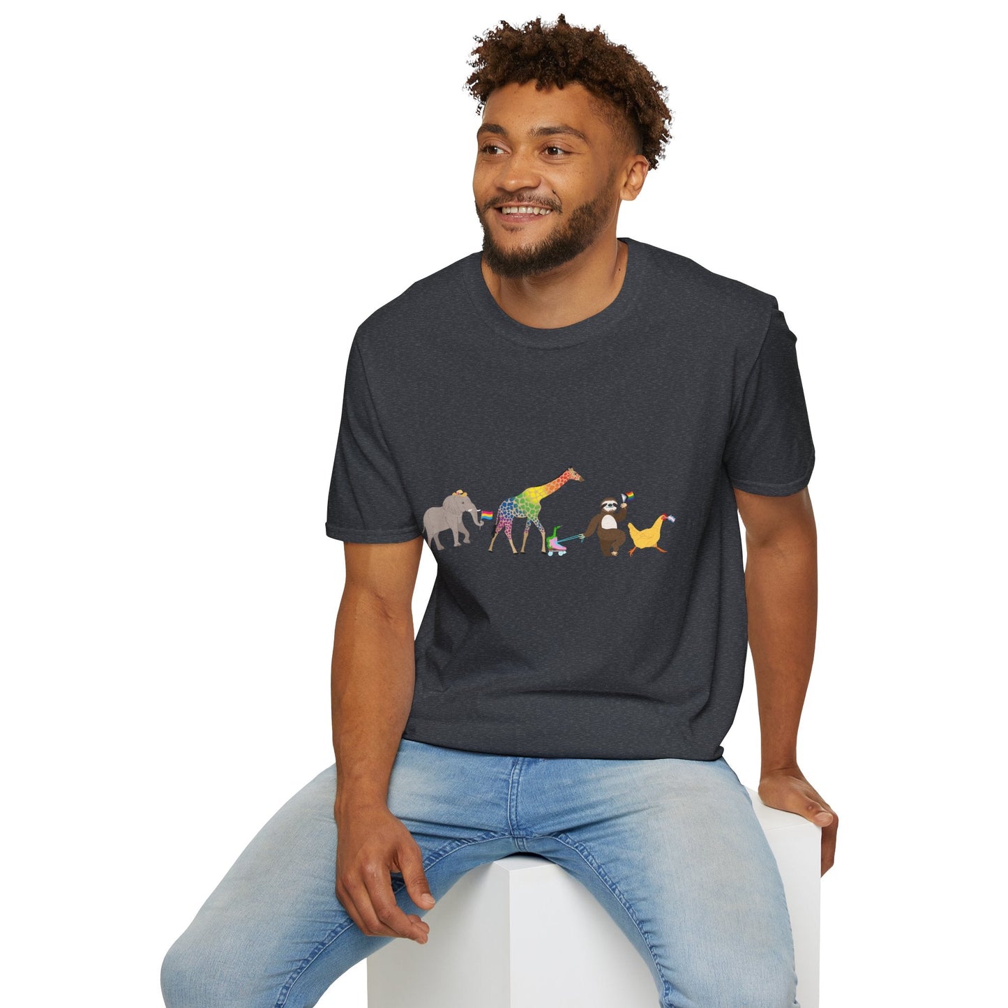 Rainbow on my Parade Unisex Softstyle Adult T-Shirt