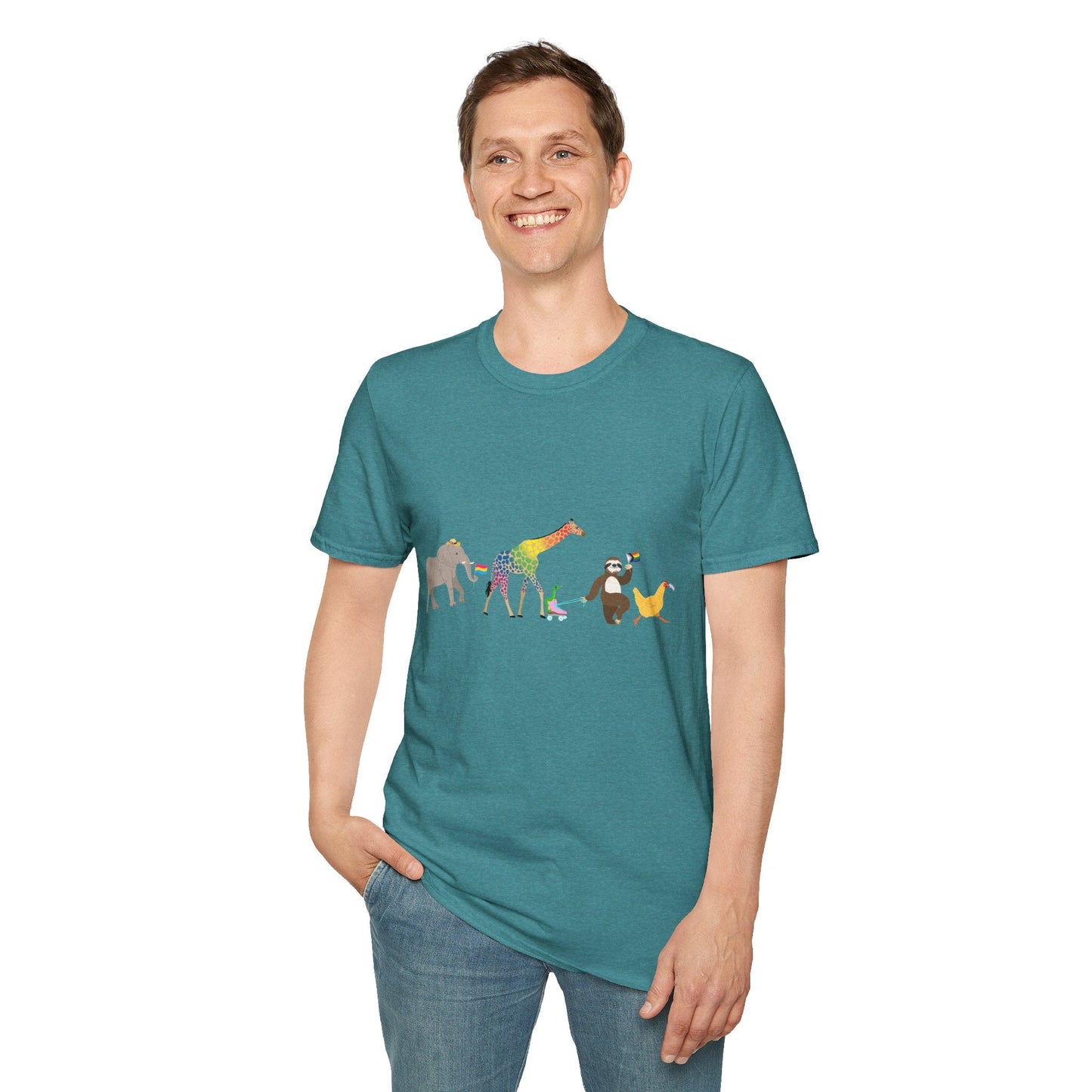 Rainbow on my Parade Unisex Softstyle Adult T-Shirt