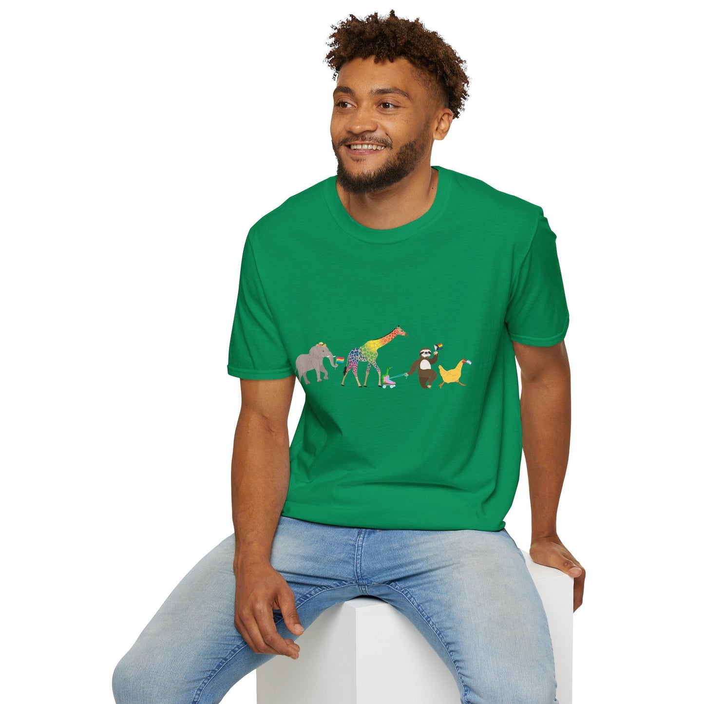 Rainbow on my Parade Unisex Softstyle Adult T-Shirt
