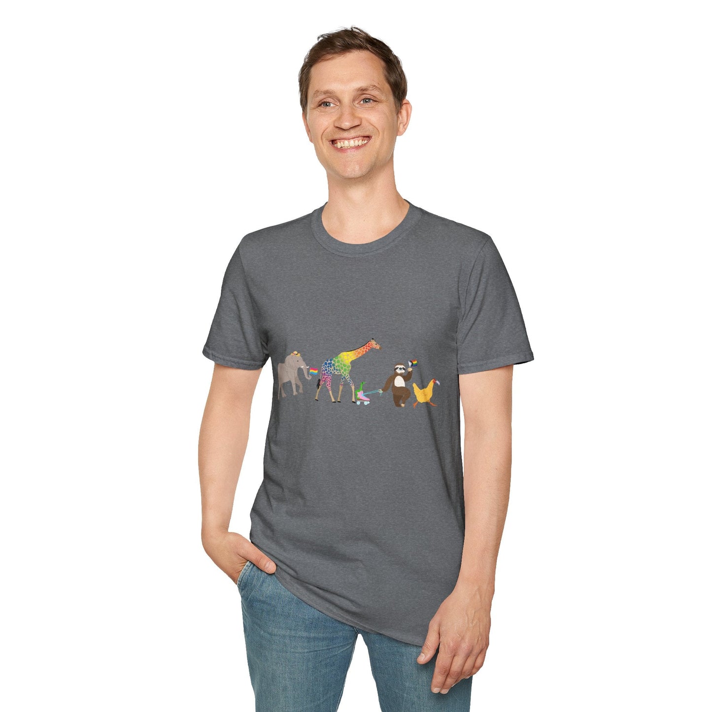 Rainbow on my Parade Unisex Softstyle Adult T-Shirt