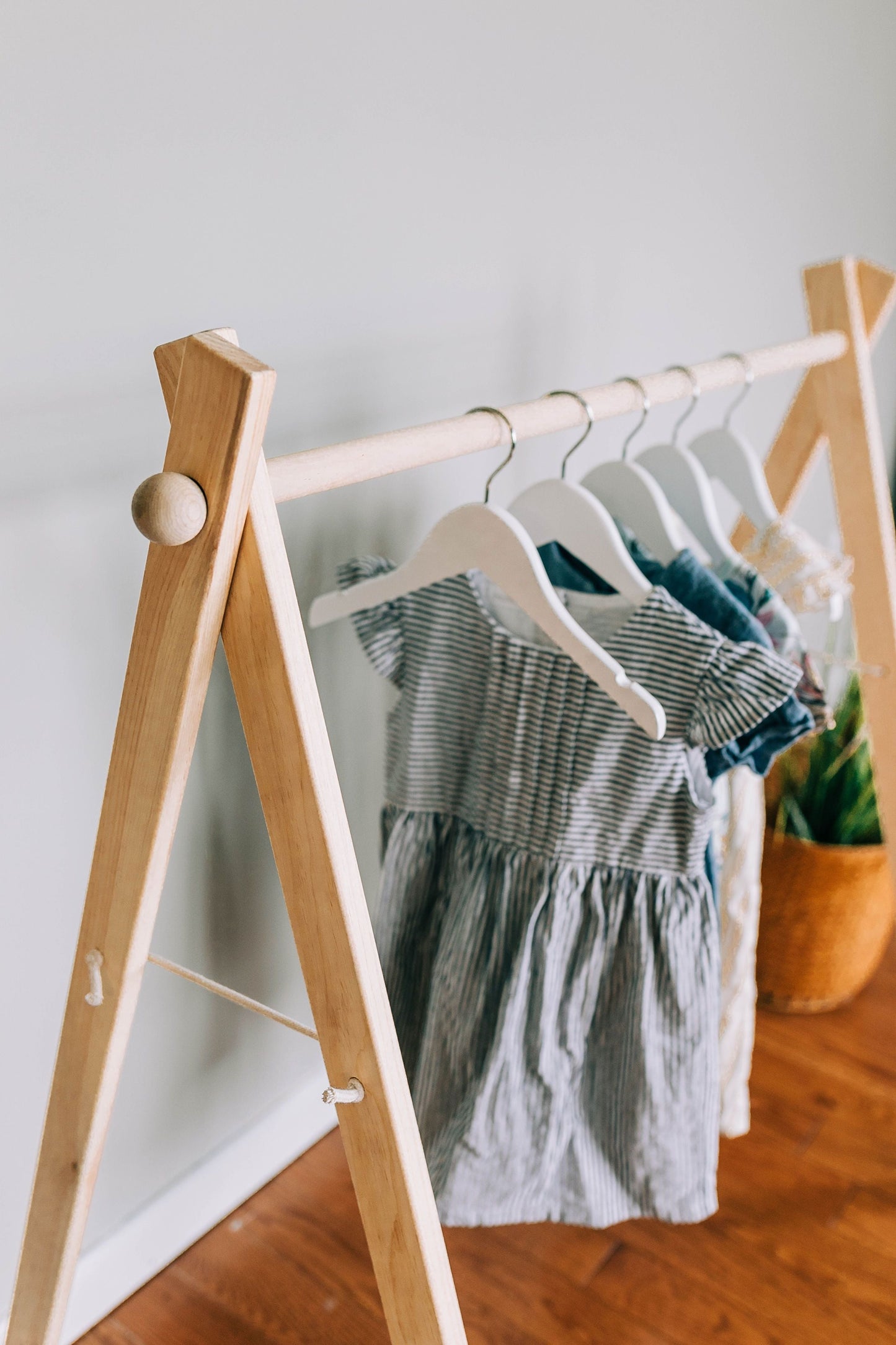DISCOUNTED/flawed   Wooden Clothing Rack