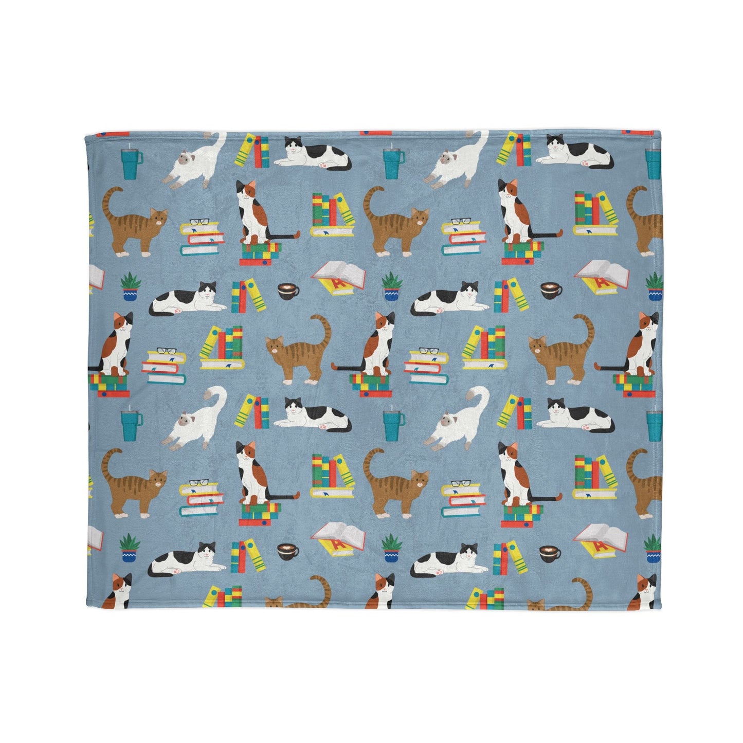 Cozy Cat Lovers Blanket The Great Catsby– Soft Cozy Throw Blanket 50"x60" size