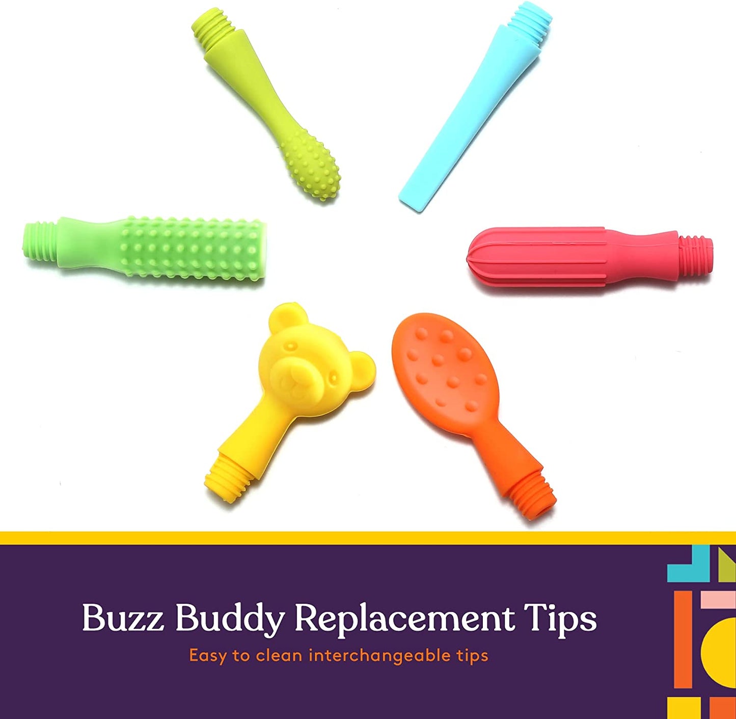 6 Replacement Tips for Buzz Buddy™ , with Travel Zipper Case