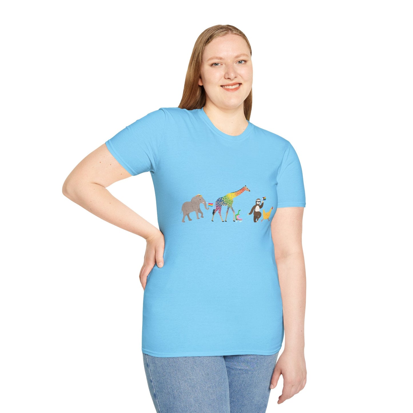 Rainbow on my Parade Unisex Softstyle Adult T-Shirt