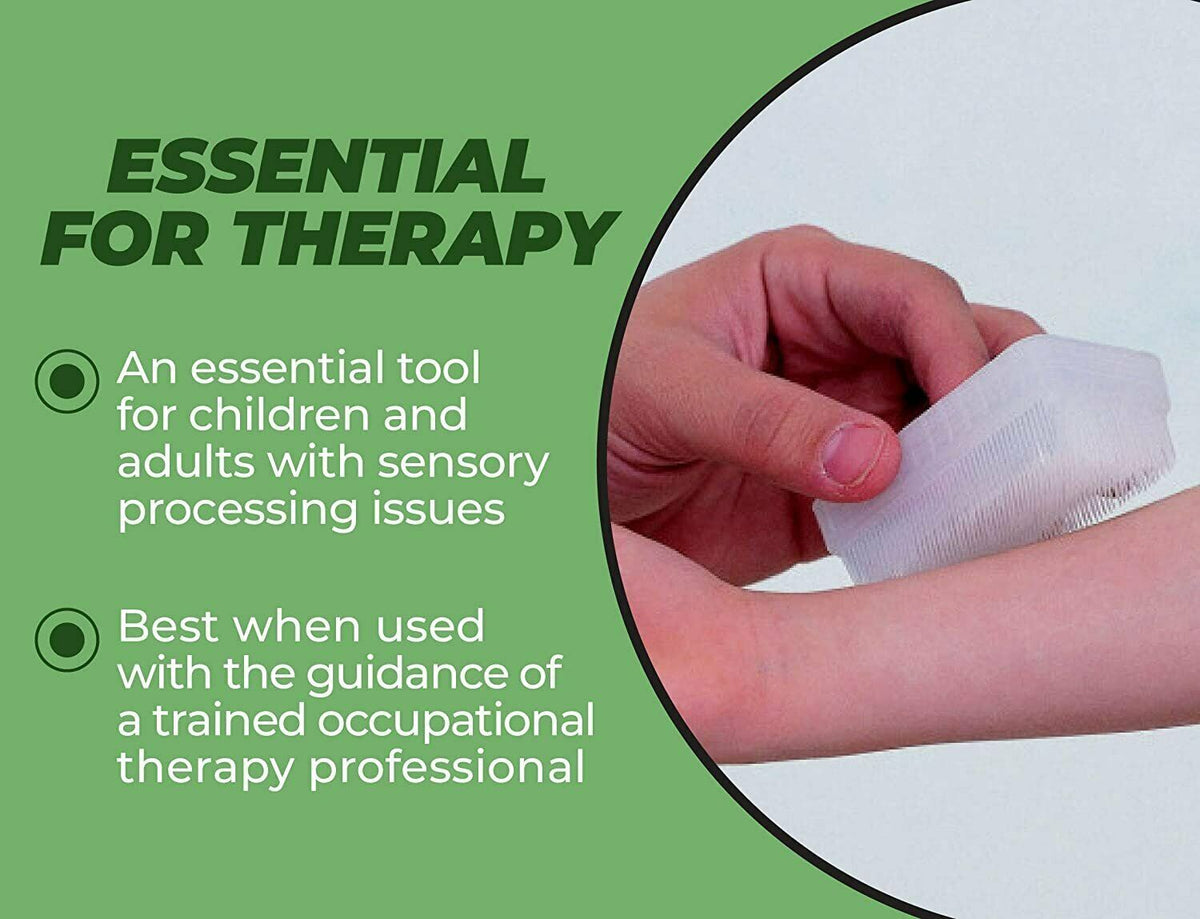 Wilbarger Therapy Brush - Therapressure Brush for Occupational Therapy for Sensory Brushing -Designed by Patricia Wilbarger - Use as Part of the Wilbarger Brushing Protocol - 12 Pack