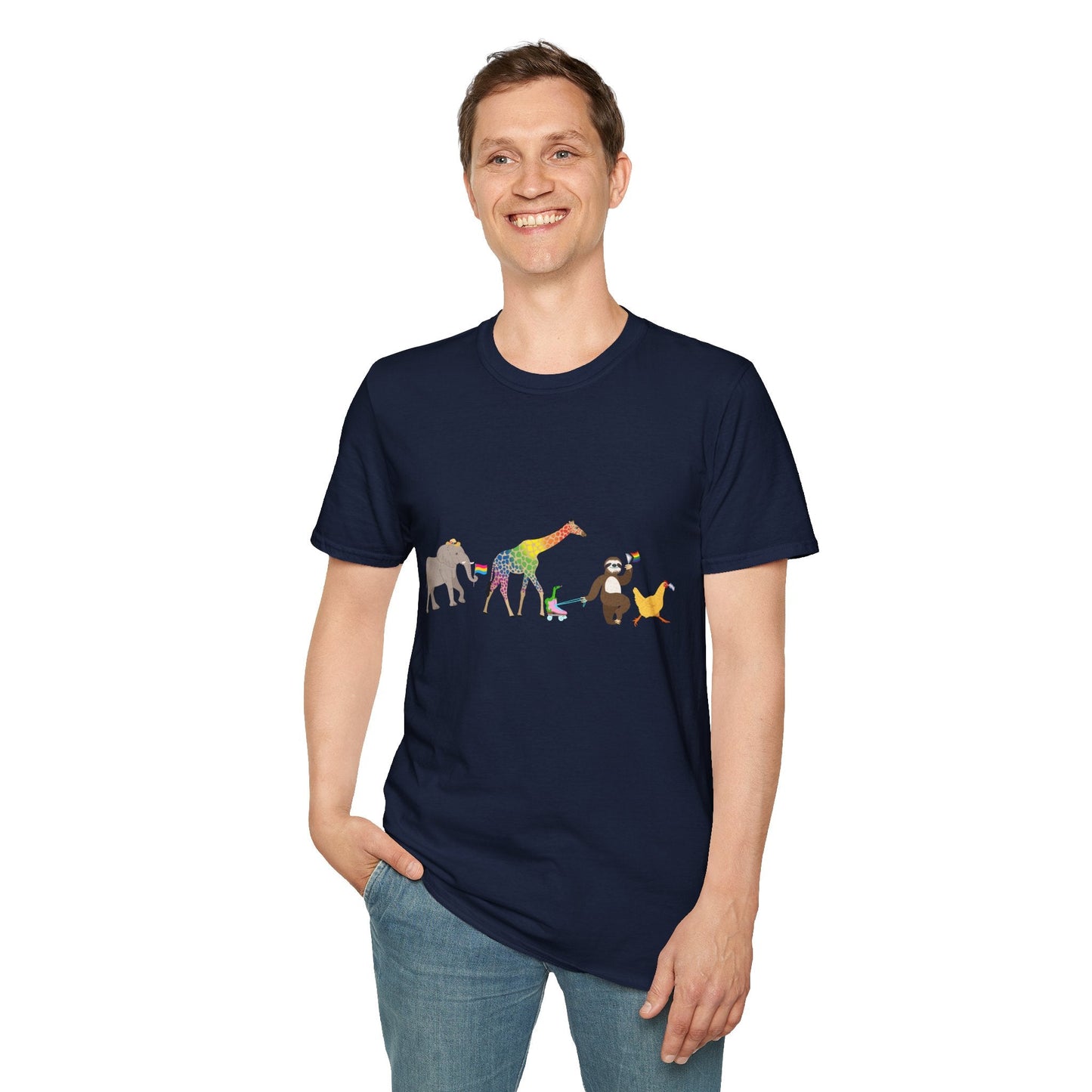 Rainbow on my Parade Unisex Softstyle Adult T-Shirt
