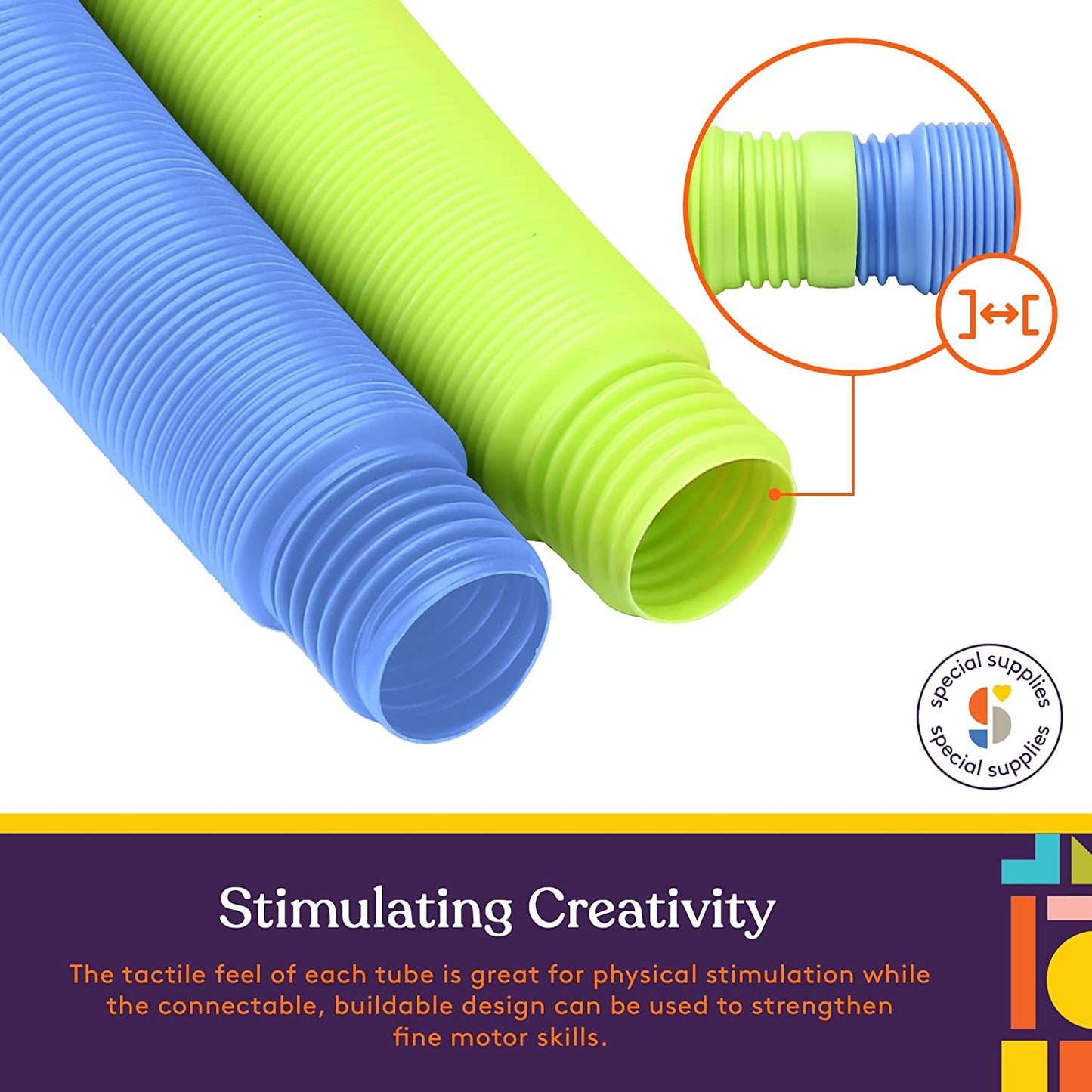 Giant Pop Tubes (Multi-Color): 8 Pack