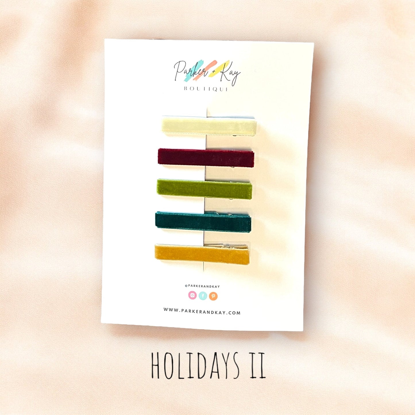 Velvet Bar Clip Set