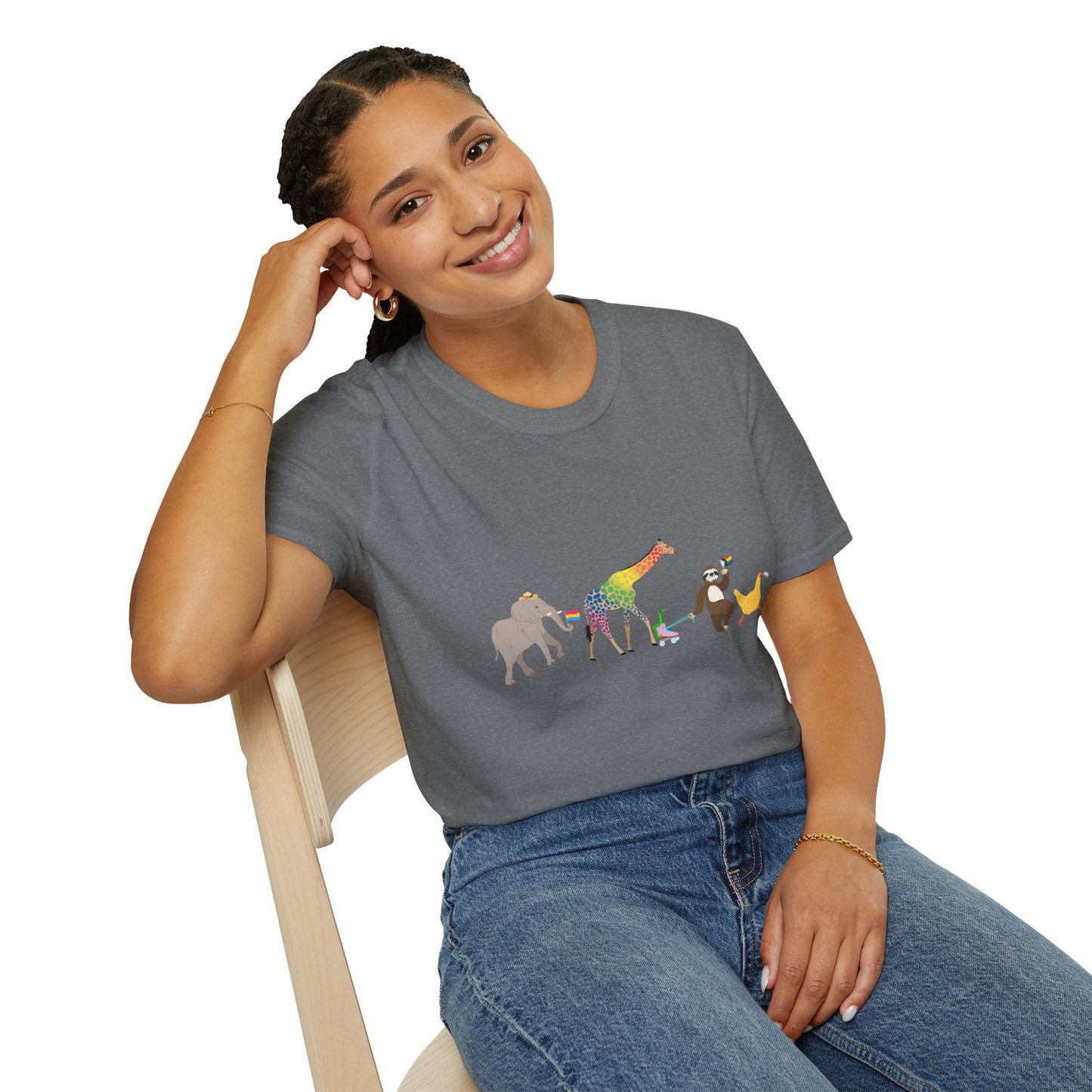 Rainbow on my Parade Unisex Softstyle Adult T-Shirt