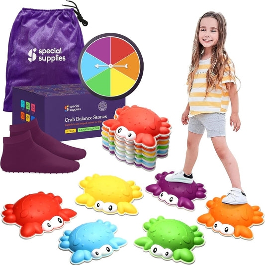 Crab Stepping Stones (Multi-Color): 6 Piece Set