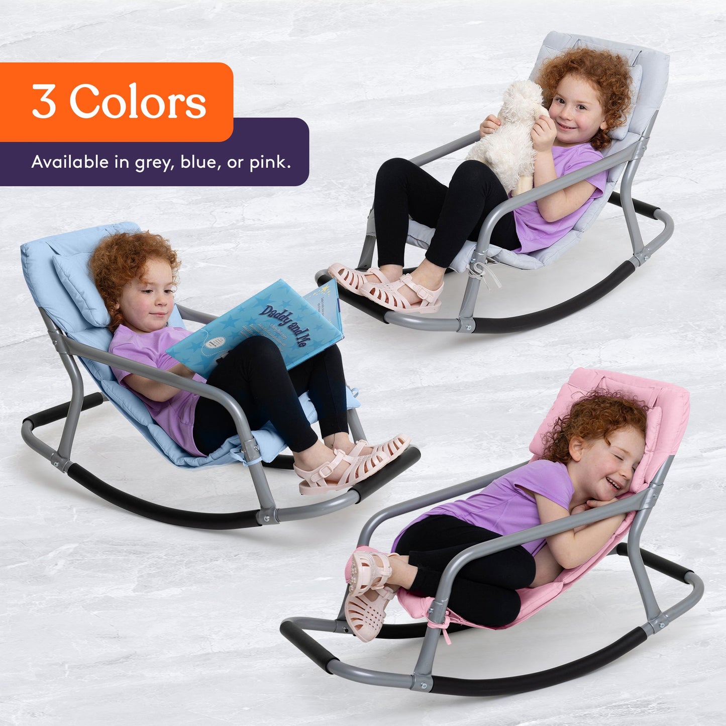 Special Supplies Sensory Rocking Chair for Kids - Comfortable Kids Rocker- Versatile Floor Chair with Soft Fabric and Stability for Playroom, Bedroom, or Nursery (Ages 3+)
