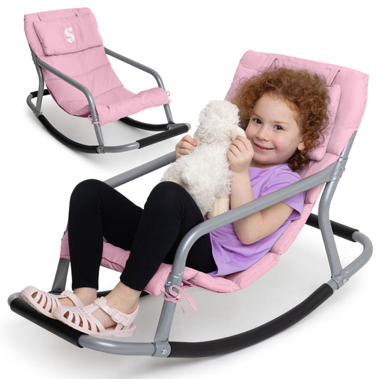 Special Supplies Sensory Rocking Chair for Kids - Comfortable Kids Rocker- Versatile Floor Chair with Soft Fabric and Stability for Playroom, Bedroom, or Nursery (Ages 3+)