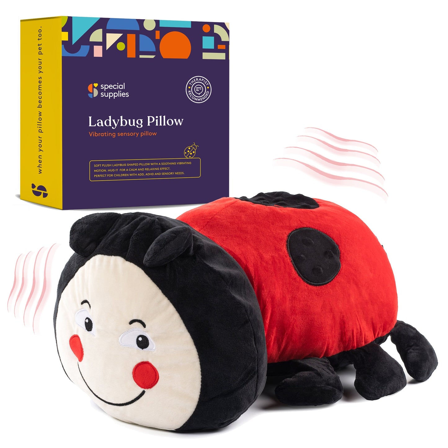 Sensory Vibrating Pillow-Ladybug
