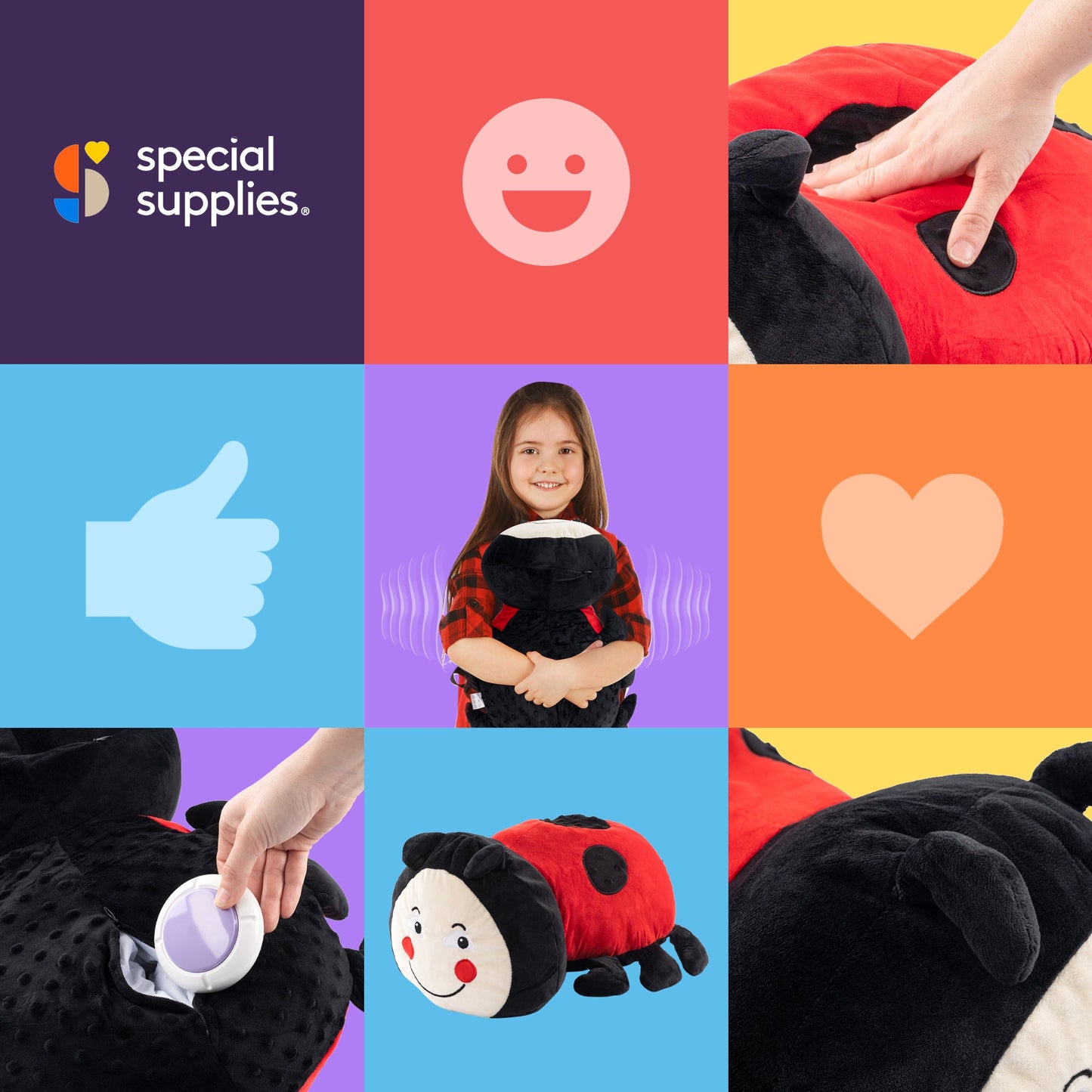Sensory Vibrating Pillow-Ladybug