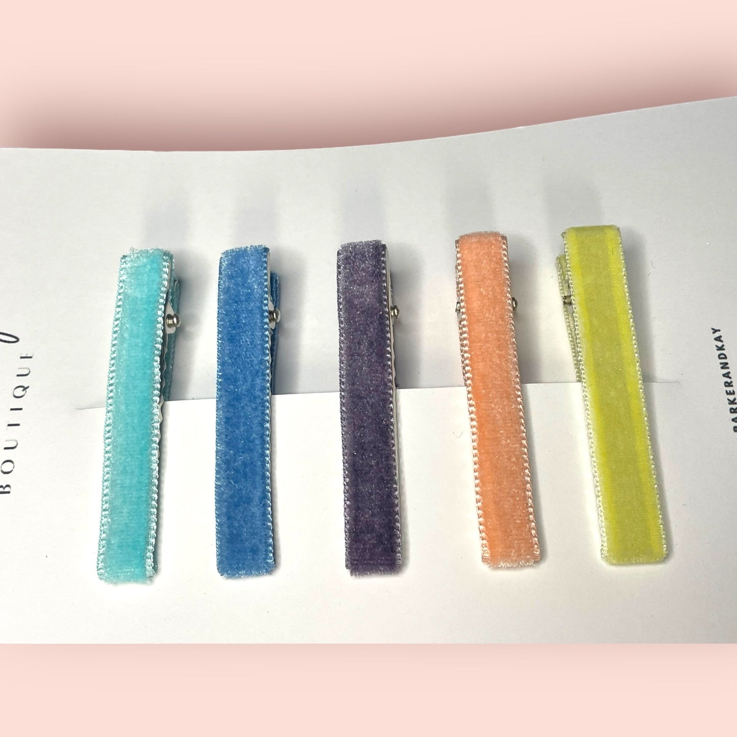 Velvet Bar Clip Set