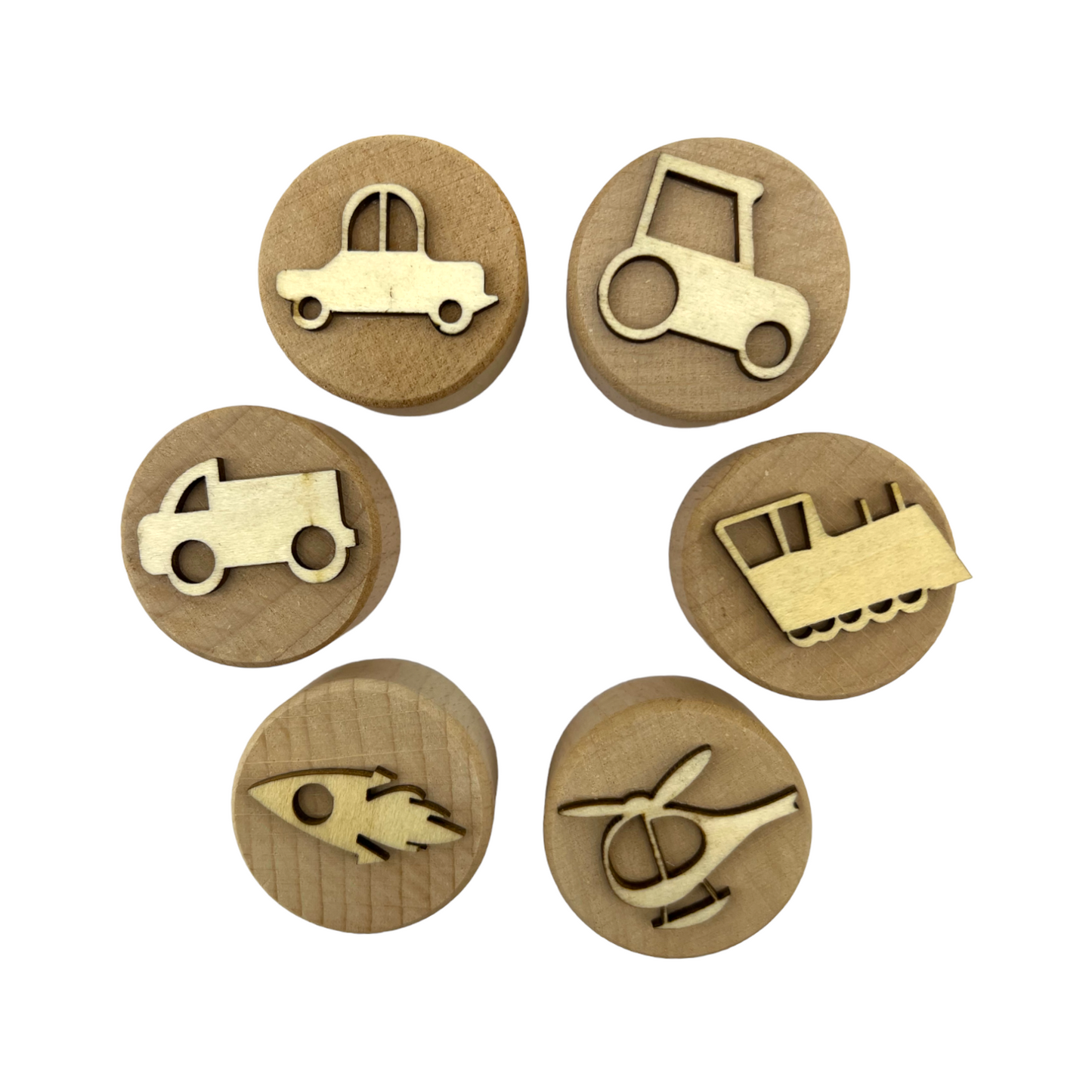 **Pre-order (Ships in 3-4 Weeks)**Wooden Playdough Stampers Set