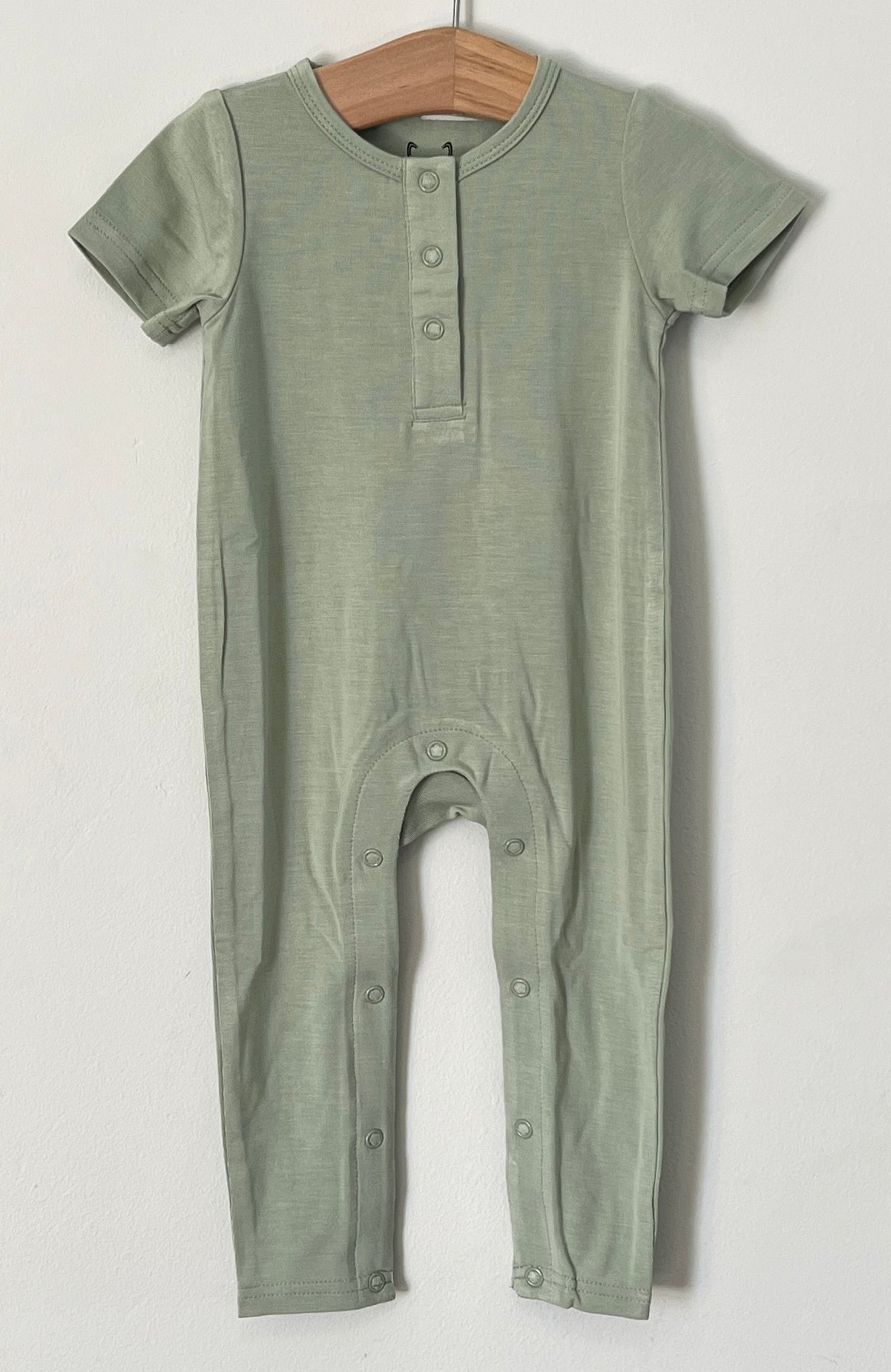 Sage Bamboo One Piece Snap Romper
