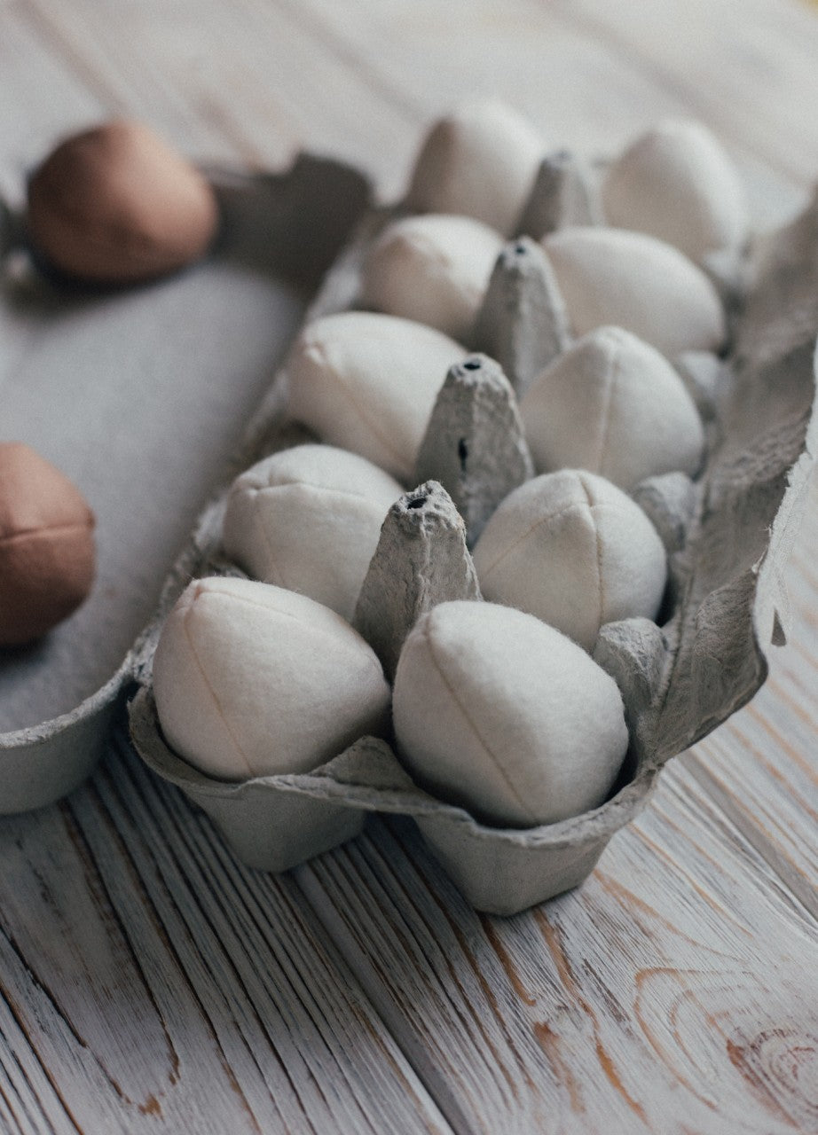 Egg plush toy Pretend play food