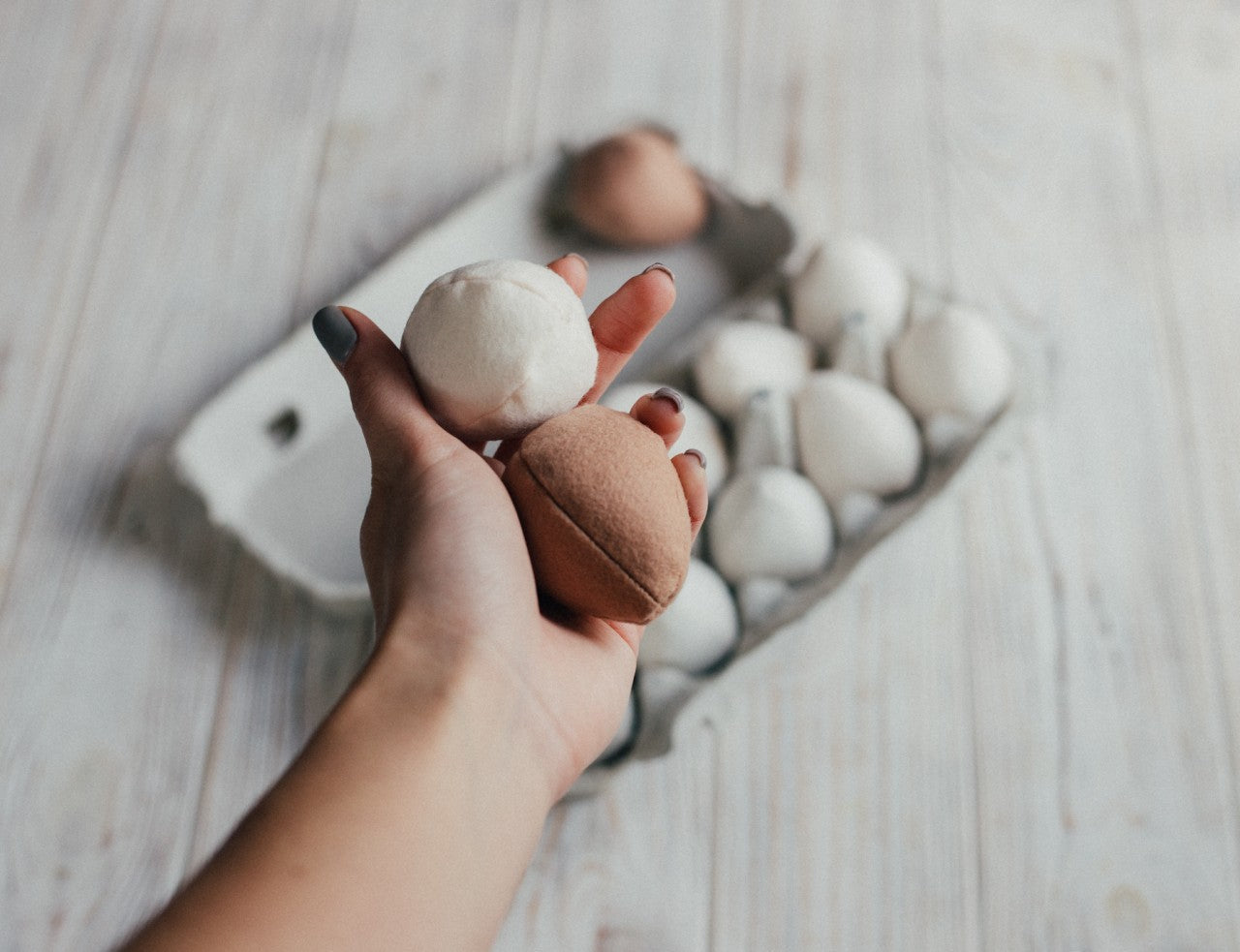 Egg plush toy Pretend play food