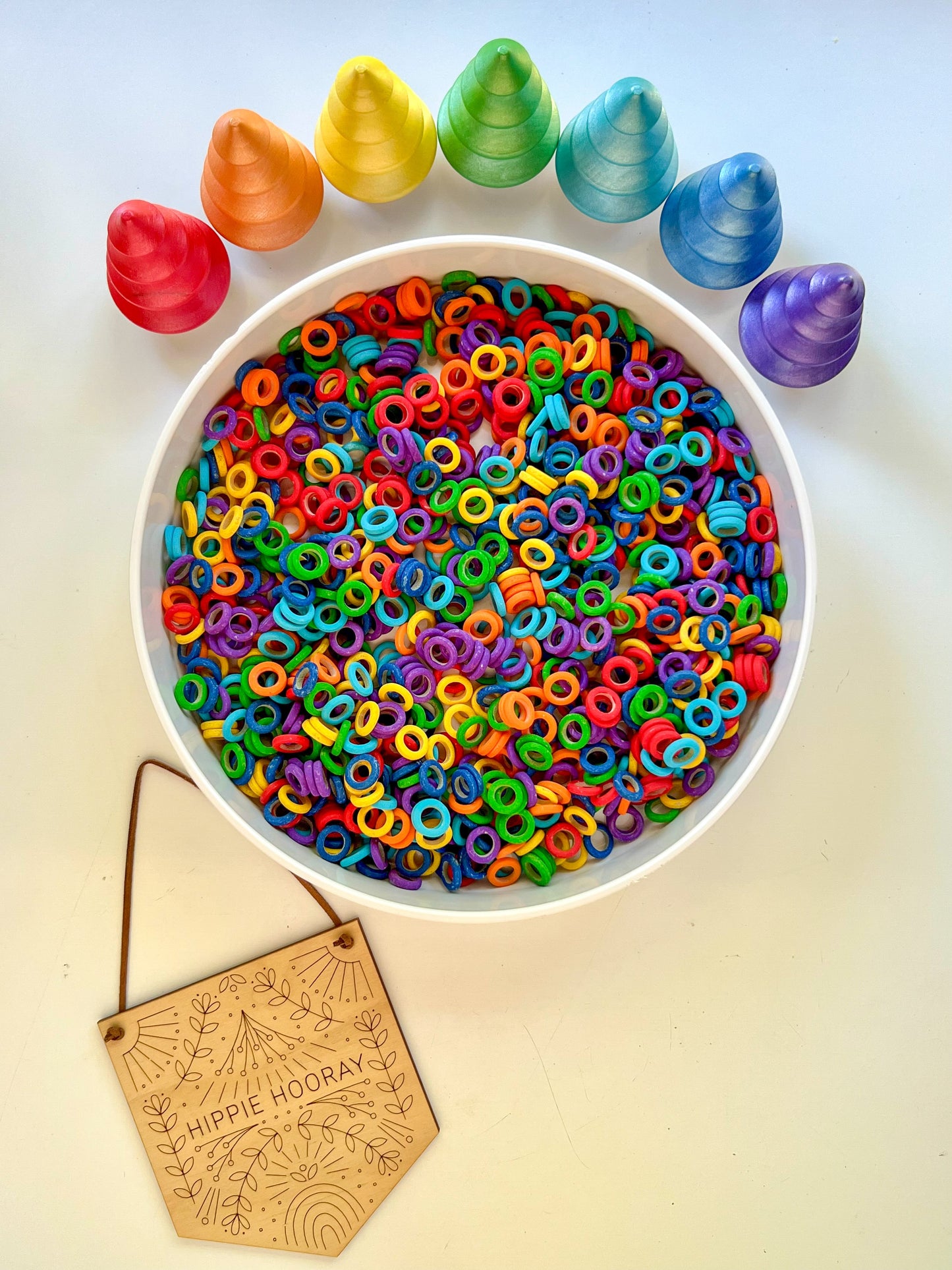Ring Around the Rainbow Sensory Bin Filler