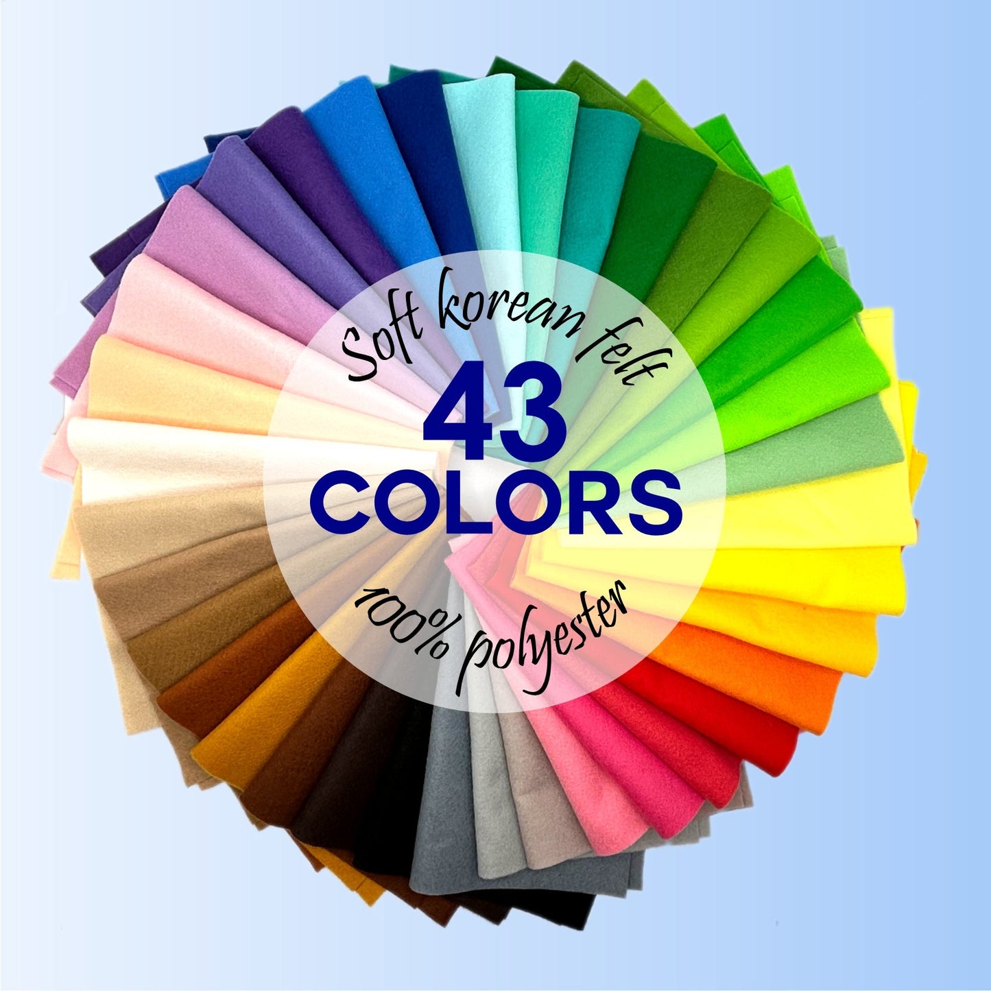 Felt sheets, polyester soft felt