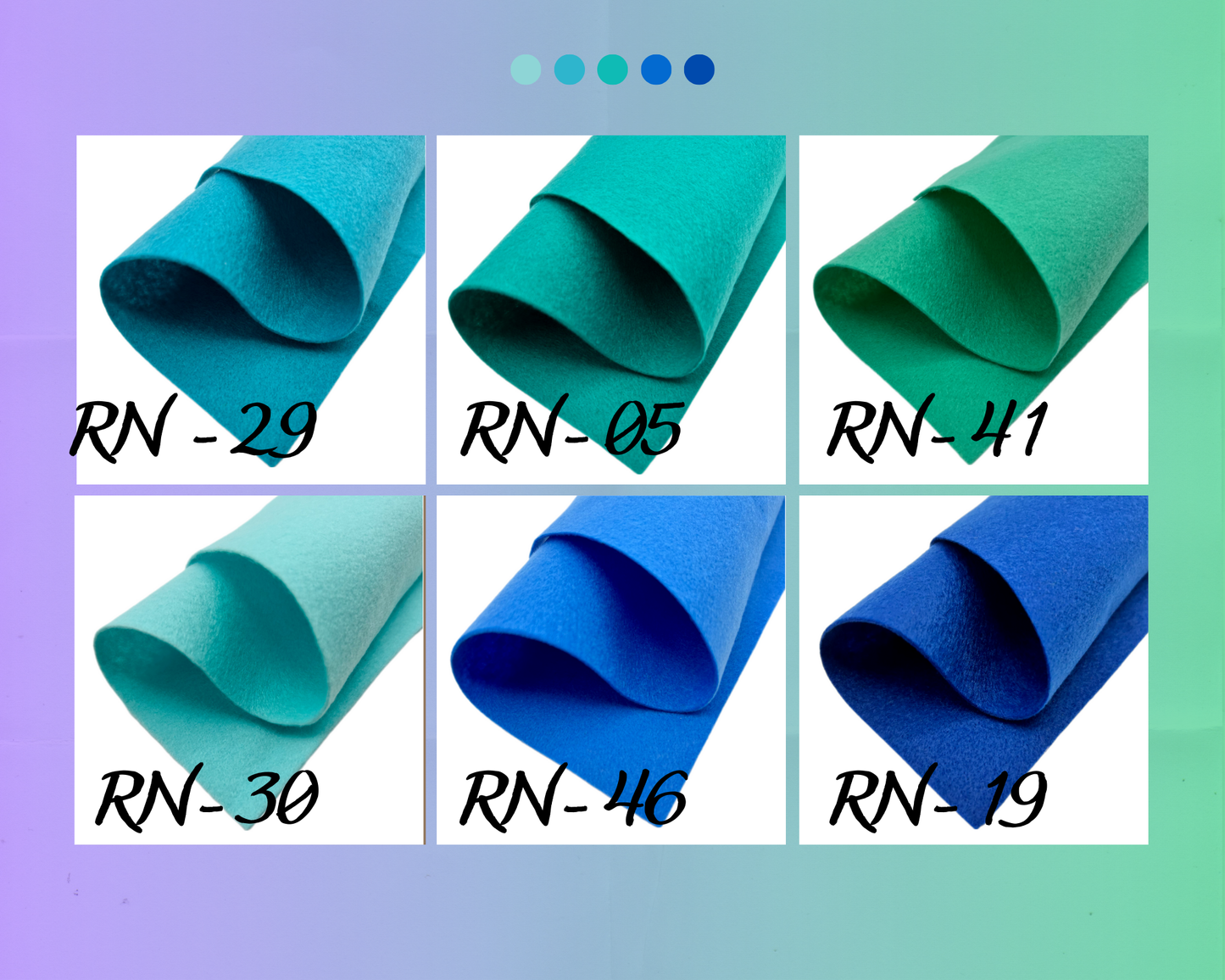 Felt sheets, polyester soft felt