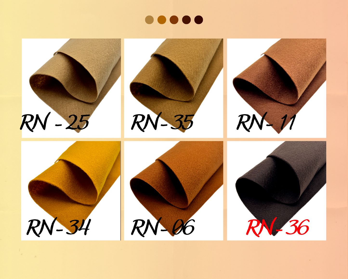 Felt sheets, polyester soft felt