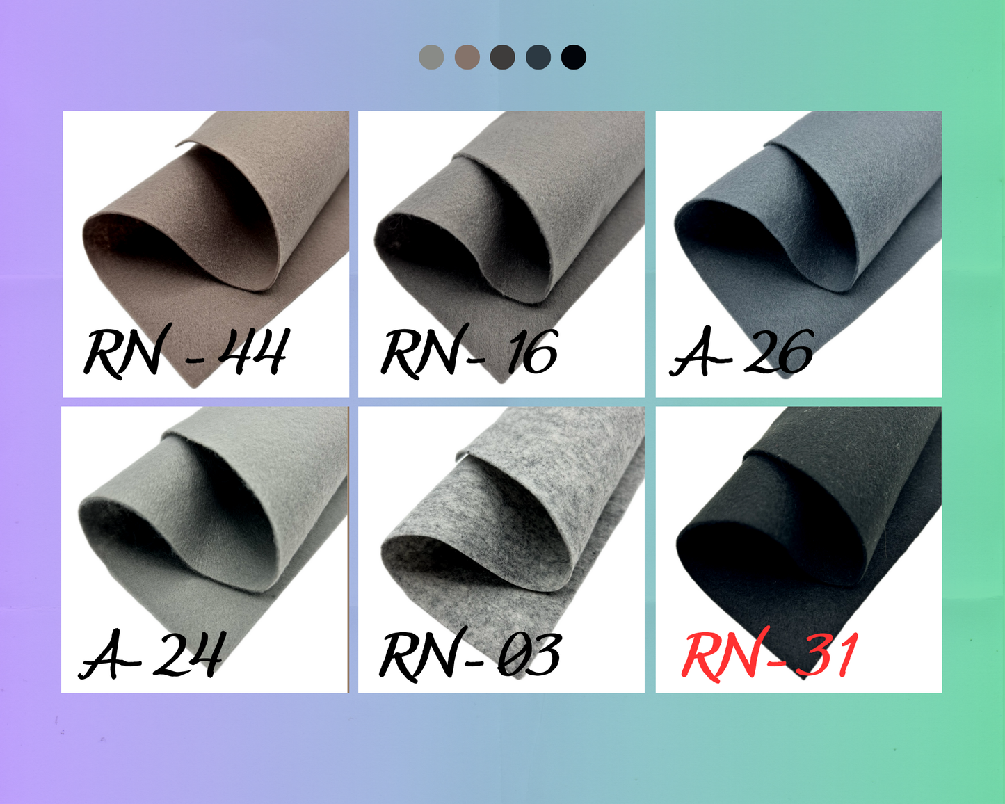 Felt sheets, polyester soft felt