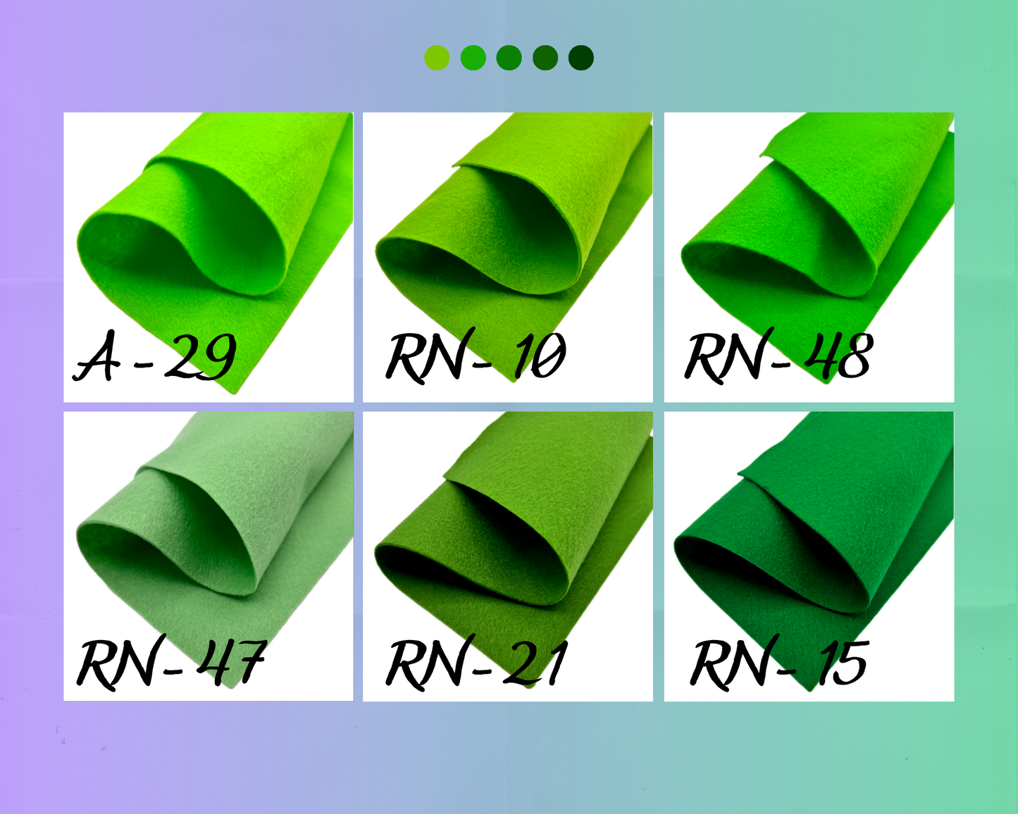 Felt sheets, polyester soft felt