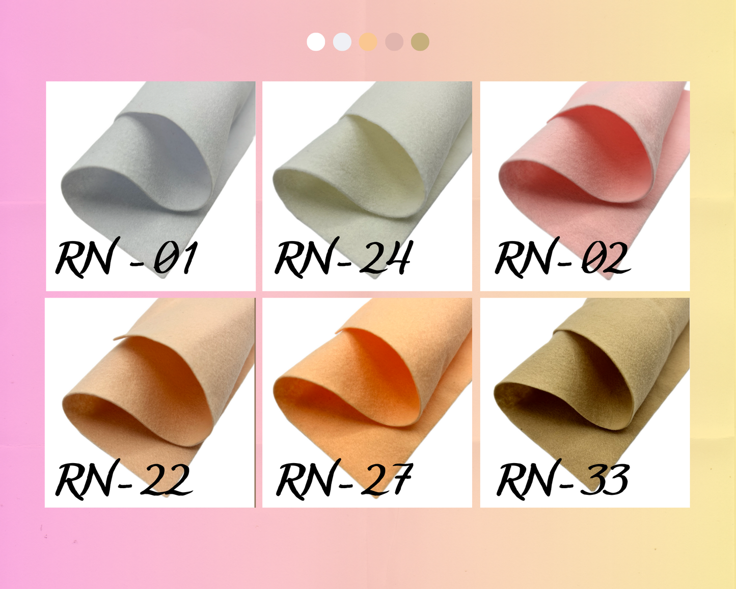 Felt sheets, polyester soft felt